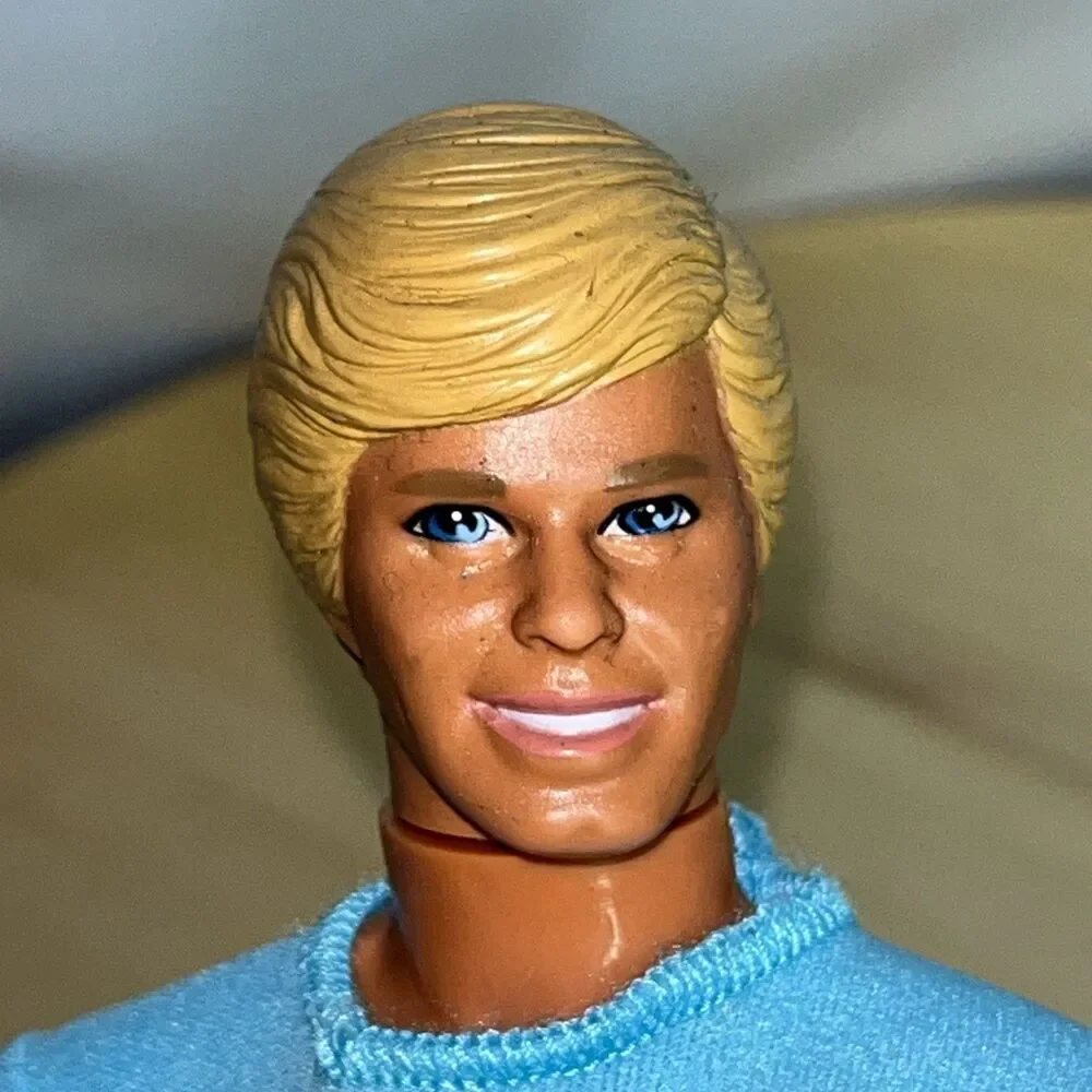 Ken Doll (Barbie) Molded Blonde Hair Blue Eyes 1968 Body/1983 head Vintage